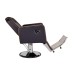 Scaun frizerie HOLLAND cu bază cromată, pompă hidraulică și tapițerie piele ecologică – mobilier barber premium