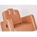 Scaun frizerie HOLLAND cu bază cromată, pompă hidraulică și tapițerie piele ecologică – mobilier barber premium