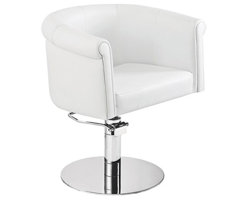 Mobilier Coafor - Scaun coafor REFLECTION Scaun coafor REFLECTION elegant, rotund, cu pompă hidraulică și bază metalică, mobilier salon profesional – mobiliersalon.ro