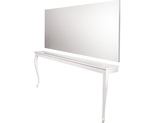 Mobilier Coafor - Post de lucru coafor ROYAL II Post de lucru coafor ROYAL II de perete pentru 2 lucrători, MDF lăcuit/lucios/mat, oglindă dintr-o singură bucată | mobiliersalon.ro