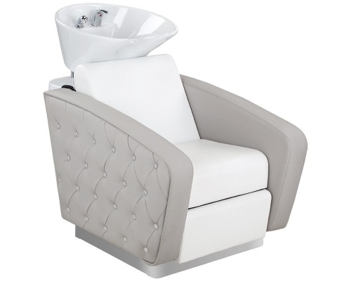 Mobilier Coafor - Unitate de spalat ROYAL de LUX Unitate de spălat ROYAL DE LUX capitonată cu butoni și extensie electrică - mobiliersalon.ro