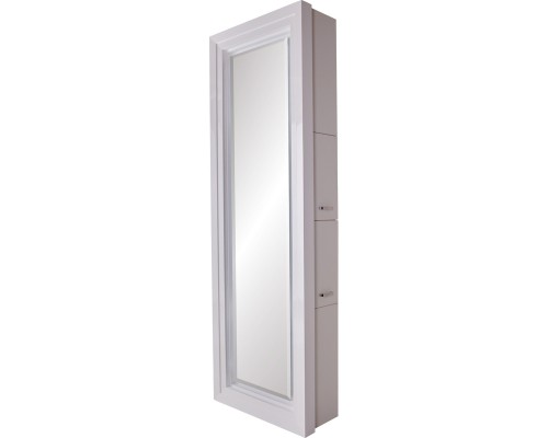 post-lucru-coafor-de-lux-zofia-cargo-mobiliersalon.jpg Post de lucru coafor ZOFIA Cargo de lux cu oglindă LED, ramă lăcuită albă sau neagră, polite laterale, mobiliersalon.ro