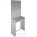 post-lucru-coafor-glass-mobiliersalon.jpg Post de lucru coafor GLASS de perete, cu oglindă LED, poliță din sticlă, corp MDF și suport metalic pentru picioare | mobiliersalon.ro