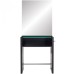 post-lucru-coafor-glass-mobiliersalon.jpg Post de lucru coafor GLASS de perete, cu oglindă LED, poliță din sticlă, corp MDF și suport metalic pentru picioare | mobiliersalon.ro