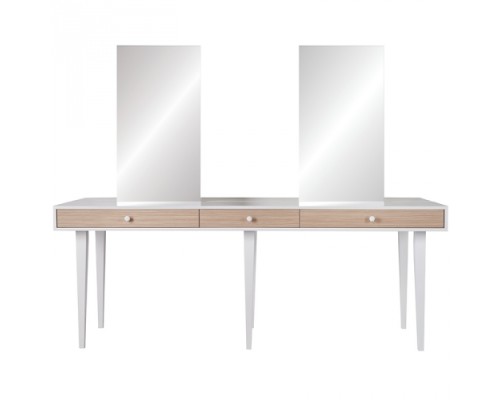 Mobilier Coafor - Post de lucru coafor LINEA IV Post de lucru coafor LINEA IV dublu, central, pentru 4 lucrători, cu oglindă și sertare individuale | mobiliersalon.ro
