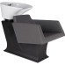 Mobilier Coafor - Unitate de spalat ROTO Unitate de spălat ROTO cu bază neagră, vas ceramic și scaun din piele ecologică - mobiliersalon.ro