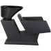 Mobilier Coafor - Unitate de spalat ROTO Unitate de spălat ROTO cu bază neagră, vas ceramic și scaun din piele ecologică - mobiliersalon.ro