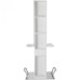 Mobilier Coafor - Post de lucru coafor SELENE Post de lucru coafor SELENE central, MDF mat/lucios, bază metalică, oglindă, polițe și rafturi, suport picioare, prize laterale | mobiliersalon.ro