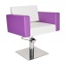 Scaun coafor SIRIO cu design pătrat, spătar drept și pompă hidraulică, mobilier salon profesional – mobiliersalon.ro