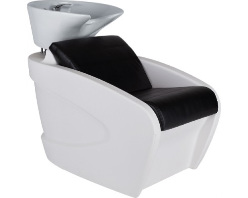 Unitate de spălat coafor VANITY WHITE – mobilier salon profesional cu vas ceramic adânc și structură din polietilenă