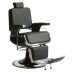 Scaun frizerie DARK cu spătar rabatabil, tetieră detașabilă și pompa hidraulică – mobilier barber profesional negru